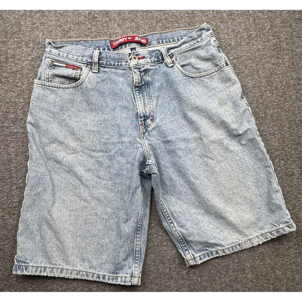 Tommy Hilfiger Jeans Denim Men's Shorts Size 34 Medium Wash Vtg Jorts‎ 2000s